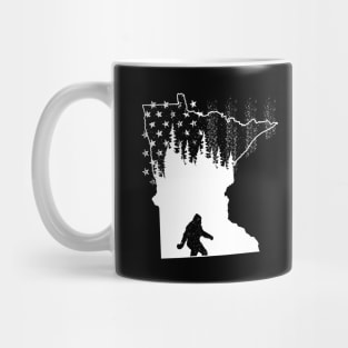 Minnesota Bigfoot American Flag Mug